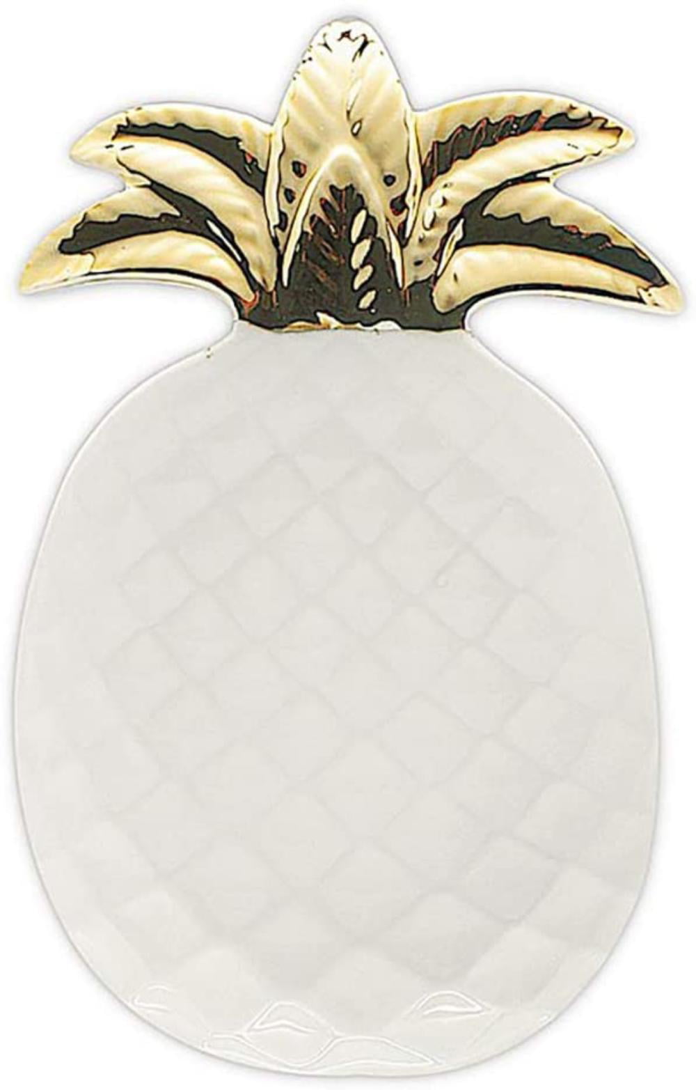 Pineapple Ceramic Decorative Plate White