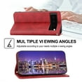 thumbnail image 5 of Tarise for Google Pixel 6 Phone Case, Luxury PU Leather Shockproof Flip Folding Kickstand Card Holder Pocket Wallet Wrist Strap Handbag Magnetic Closure Case Cover for Google Pixel 6 6.4 inch, Red, 5 of 9