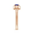 thumbnail image 3 of ANGARA Natural Solitaire Tanzanite Infinity Knot Ring in 14K Rose Gold for Women (Size-5mm) | December Birthstone, Birthday, Anniversary, Jewelry Gift for Women | Natural Tanzanite Ring, 3 of 9