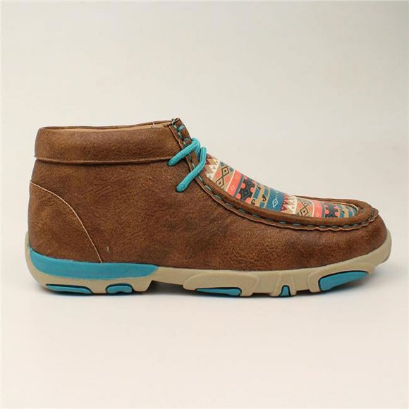 M&F Western 446001902-3 Enfants Twister Filles Landry Chukka Aztec Chaussures de Sport&44; Marron - Taille 3