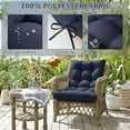 thumbnail image 4 of Kimunuk Outdoor Chair Cushions Set of 2, 42 x 21 x 5 in Non Slip Porch Swing Cushion Seat Back Cushions with Ties for Indoor Patio Rocking Chair, Navy Blue, 4 of 8