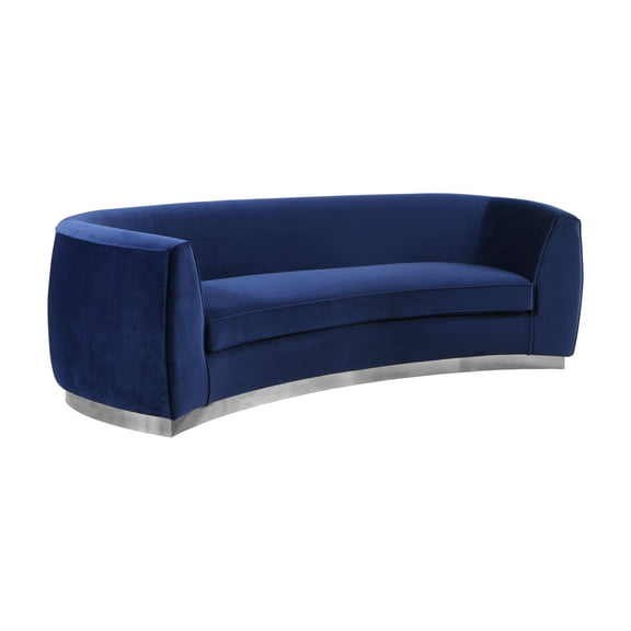 Meridian Furniture Julian Navy Velvet Sofa