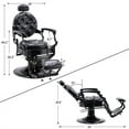 thumbnail image 6 of BarberPub Heavy Duty Metal Vintage Barber Chair All Purpose Hydraulic Salon Beauty Spa Chair 3849, 6 of 6