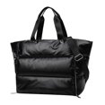 thumbnail image 4 of Bolsa de gimnasio para mujer, de noche, medio ligero, plegable, equipaje , deportivo, a prueba de agua, compartimento húmedo seco Negro Yinane Bolsas deportivas de gimnasio para mujer, 4 of 8