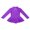Purple, variant on renvena Kids Girls Mesh Splice Ice Figure Tutu Dress Leotard Long Sleeves Gymnastic Skirt