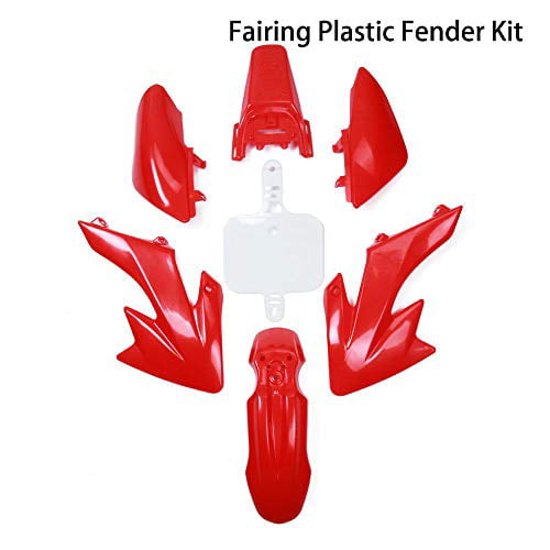 Blue aohuang Plastic Fender Fairing Body Work Kit Set，Plastic Body Fender Kit 7 piece for CRF50 Chinese Mini Dirt Bikes 
