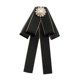 thumbnail image 1 of Broche de lazo para mujer, elegante, a la moda, regalo, cinta, lazo, accesorios para ropa Negro, 1 of 9