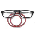 thumbnail image 3 of Gafas de lectura Tr de alta calidad con absorción magnética, cuello colgante, gafas para lectores Funky (ampliación 1,25: Rojo ), 3 of 4