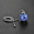 thumbnail image 4 of 20 Inch Ceiling Fan Pull Chain, Decorative Crystal Fan Pull Chain Ornament Extension, 3mm Diameter Beaded 30mm Ice Cracked Ball Pendant, Light Blue, 4 of 5