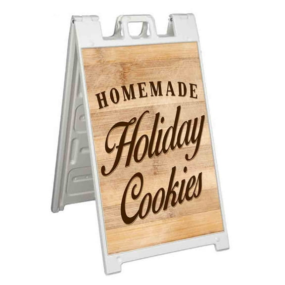 Homemade Holiday Cookies (24" X 36") Standard A-Frame Signicade, Includes Decal Applied To Stand