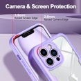 thumbnail image 3 of Casetego for iPhone 13 Pro Case,[Non-Yellowing] Transparent 360° Full Body Rugged Slim Shockproof Bumper with Built-in Screen Protector Case for iPhone 13 Pro 6.1 inch,Purple, 3 of 7