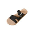 thumbnail image 2 of CQONEPT Womens Orthopedic Slippers Walking Slides Wedge Sandals Arch Support Sport Summer Outdoor Hiking Chunky Heel Flats Black 7, 2 of 7