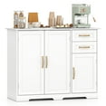 thumbnail image 1 of Gymax 40'' Sideboard Buffet Cabinet Modern Kitchen Storage Organizer w/ 2 Drawers White, 1 of 9