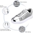 thumbnail image 5 of Glitter Sneakers for Women Dressy Sparkly Rhinestone Sneakers Shoes Women Bling Sequin Shiny Sneakers for Wedding Party Dancing Casual Wear, 5 of 9