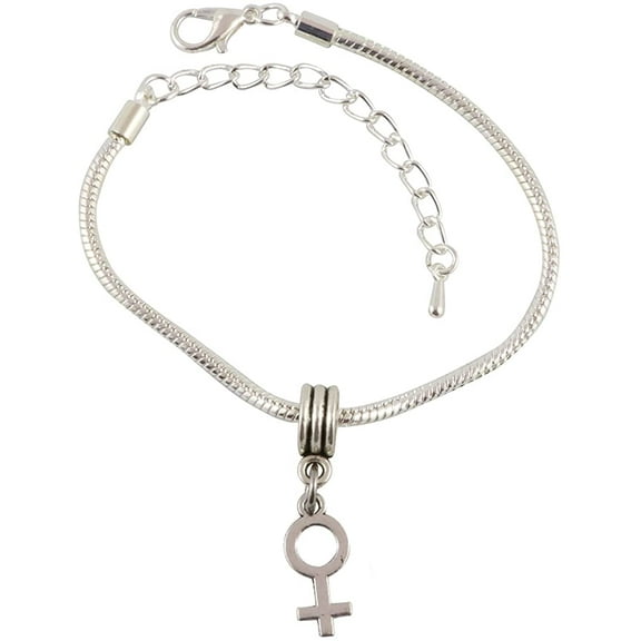 Emerald Park Jewelry Female Symbol Snake Chain Charm Bracelet