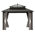 thumbnail image 3 of Sunjoy 12x10 Outdoor PC Top Rectangular Gazebo Brown,,Kingston Series, 3 of 17