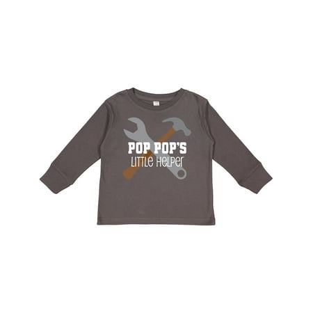 

Inktastic PopPop Little Helper Gift Toddler Boy Girl Long Sleeve T-Shirt