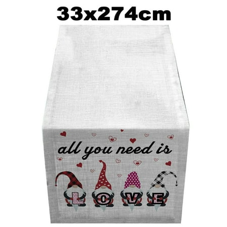 

Valentine s Day Printed Dining Table Runner For Family Holiday Parties Decor