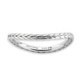 thumbnail image 1 of Argent Sterling Empilable Expressions Poli Rhodium-Plat Taille de l'Anneau 6, 1 of 3