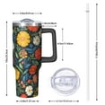 thumbnail image 2 of OBREWU Pioneer Flower Tumbler with Handle and Lid,Pioneer Flower 40oz Double Wall Vacuum Insulated Tumbler,Cups Gift for Women and Men, 2 of 7