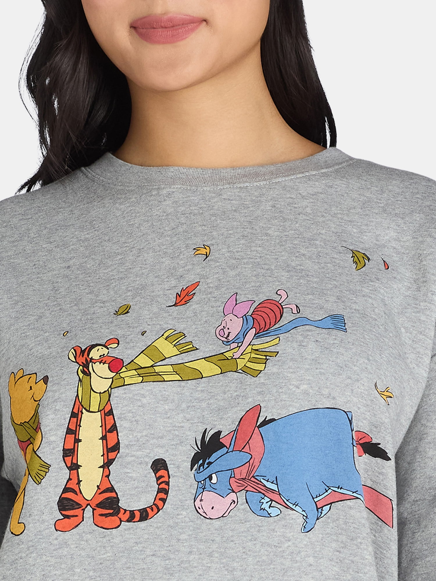 Winnie the Pooh Women's Graphic Sweatshirt with Long Sleeves, Sizes XXS-XXL