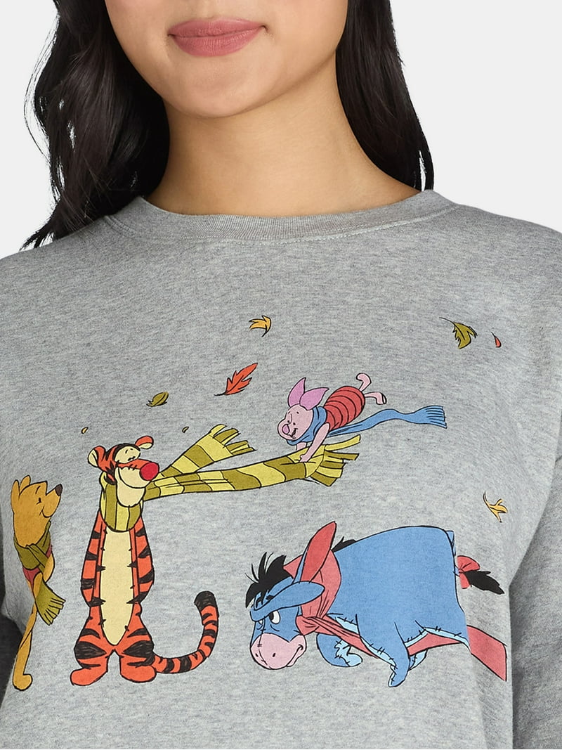 Winnie the Pooh Women's Graphic Sweatshirt with Long Sleeves