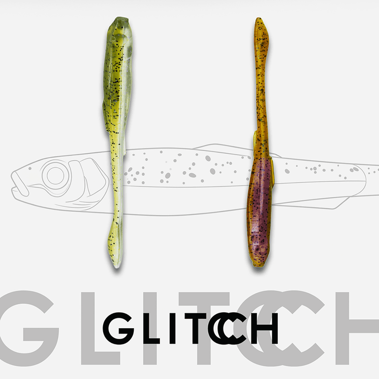 2 pack) 6th Sense Glitch 3.8 in Soft Plastic Bass Fishing Lure