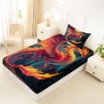 thumbnail image 4 of Erosebridal Gold Dragon Animal Twin Sheet Sets, Oil Printing Bedding, 3pcs, 4 of 5