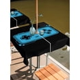 thumbnail image 2 of Square Outdoor Tablecloth with Umbrella Hole Blue Game Handle Outside Table Cloth Waterproof Patio Table Cover Video Gamer Console Earphones Black Zipper Tablecloths for Picnic Camping 60x60 Inch, 2 of 8