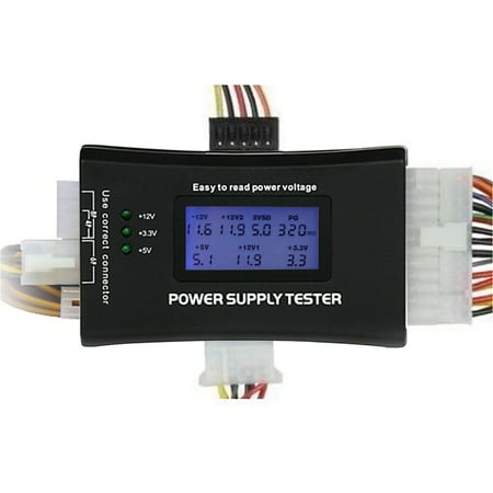 EEEKit Power Supply Tester Digital LCD 20/24 Pin PC Computer for ATX BTX ITX PSU SATA HDD, Electronic Connectors avoid computer equipment damage indicate status