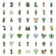 thumbnail image 2 of Paquete de pegatinas con plantas verdes, estilo anime, 50 unidades, papel de 5-7 cm, 2 of 2