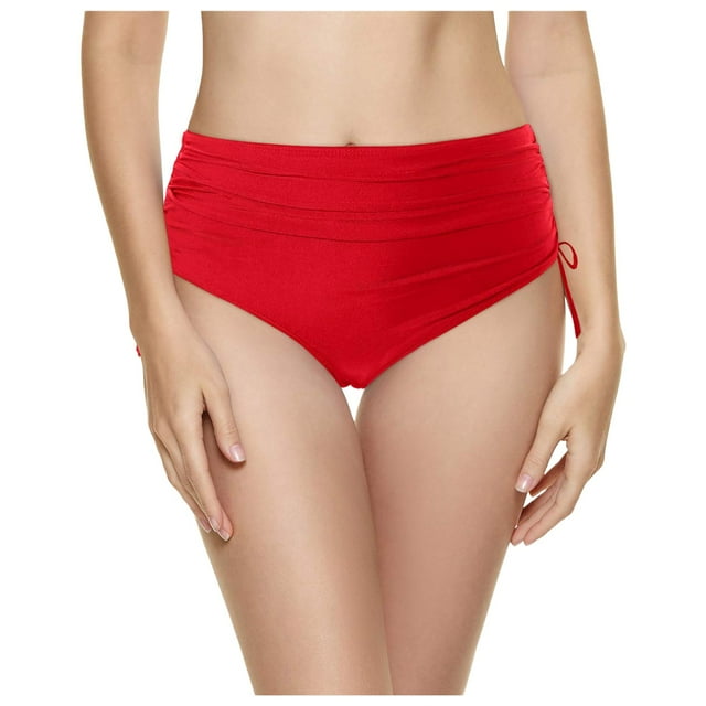Women's High Waist Retro Full Coverage Bikini Tankini Swimsuit Bottoms