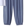 thumbnail image 4 of Hvogkswy Mens Casual Lounge Pajamas Set Solid Short Sleeve Crewneck Sleepwear Long Pajama Pants Soft Comfy Pjs Sets for Big&Tall Men, 4 of 5