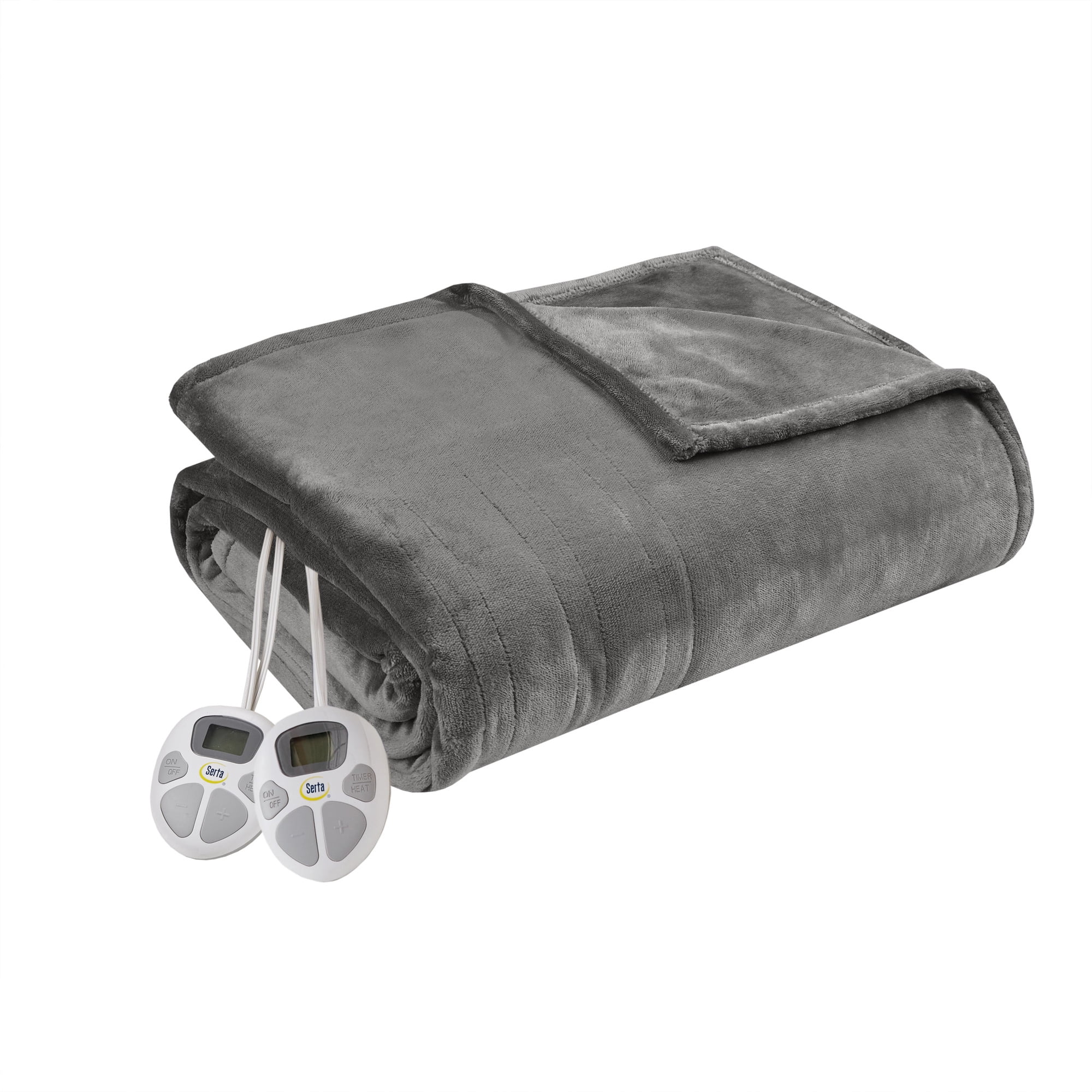 Serta Gray Polyester  Electric Blanket, Queen