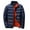 Navy, variant on WTOBBY Men's Short Padded Jacket, Stand Collar Casual Quilted Coat with Solid Color Design, Lightweight Warmth for Fall Winter Urban Style,Wine M