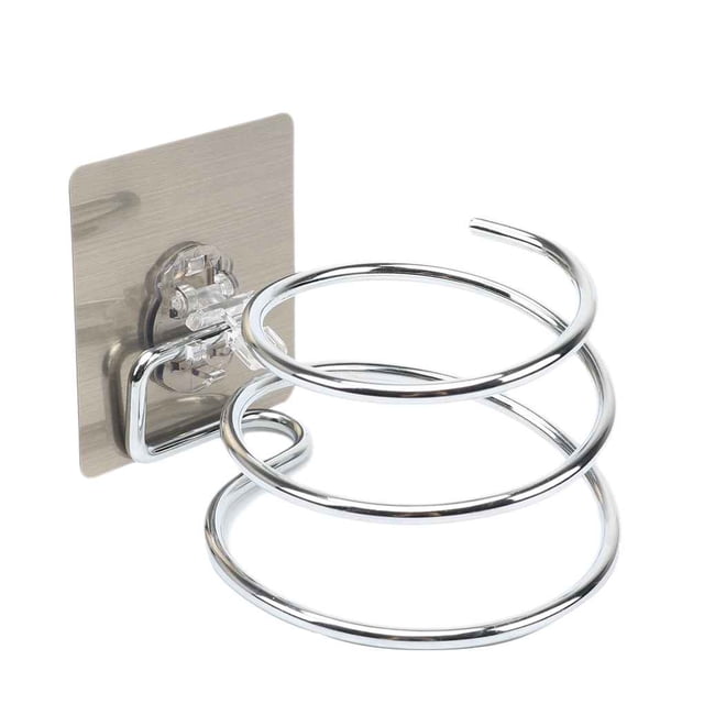 Bewildely Soporte para secador de pelo de acero inoxidable, marco de riel para soplador, soporte para baño, estante de almacenamiento para salón de Juegos de accesorios de baño PC 1 Bewildely JJ13165-00B