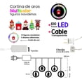 thumbnail image 2 of Cortina Serie Luz Aros Led Multicolor Figuras Navideñas 3mts, 2 of 3