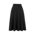 thumbnail image 5 of LWavelet High-Waisted A-Line Midi Skirt Women Daily Casual Flowy Versatile Bottoms Black L, 5 of 5