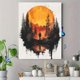 thumbnail image 4 of Qisvanset Framed Canvas Wall Art 12x16 Inch Faith Move Mountain Graphic Casual Tee Design Art, 4 of 5