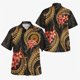 thumbnail image 3 of Camisa de playa de manga corta con estampado 3D para hombres, ropa tribal isleña polinesia, camisas casuales con botones para hombres, ropa, 3 of 5