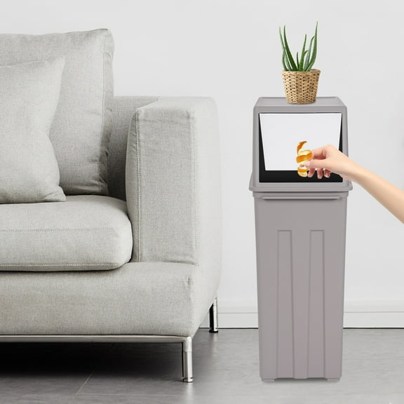 30L/8Gal Trash Can Slim Trash Can w/ Lid Tall & Narrow Trash Bin For Kitchen