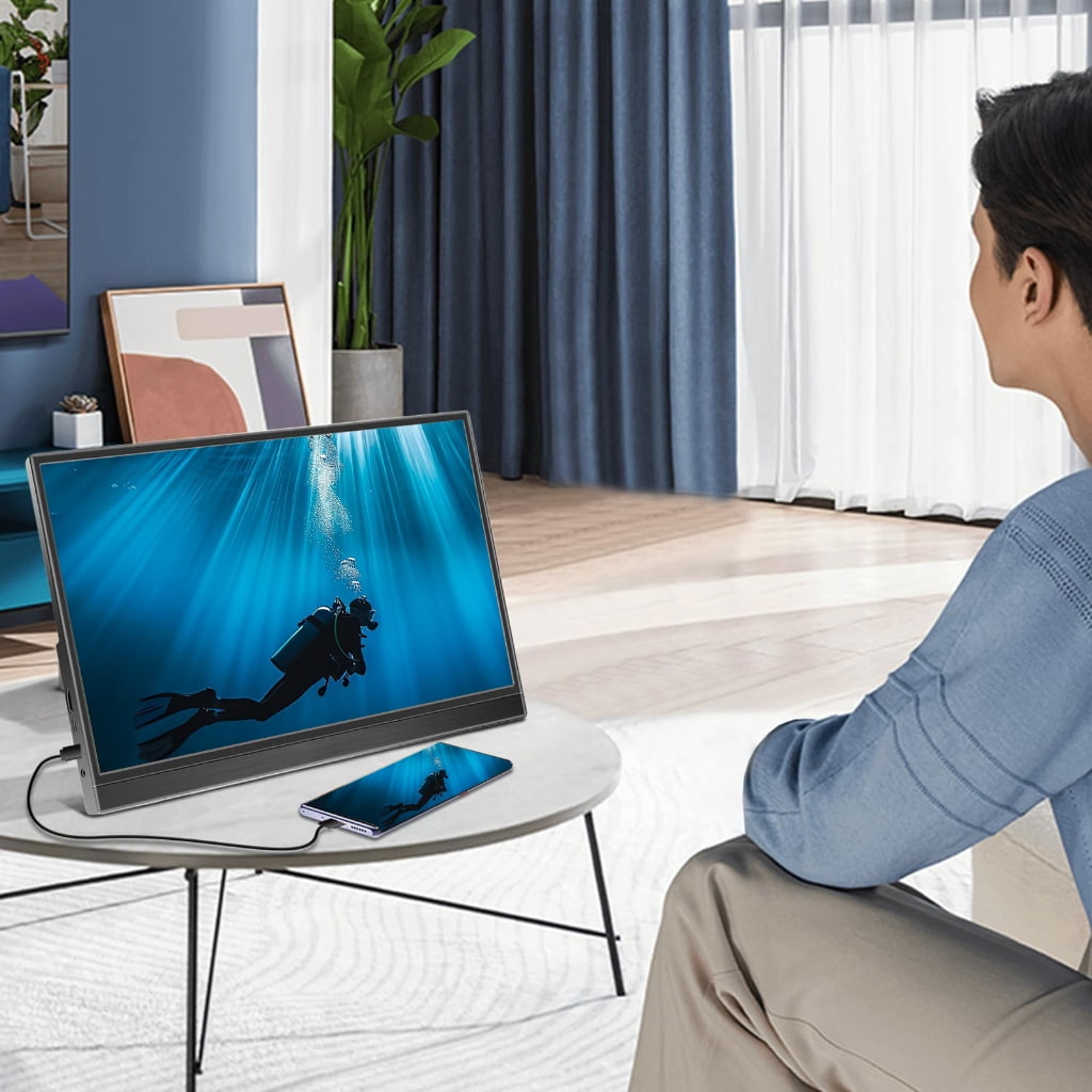 ROZYARD Portable Monitor 16inch 1920X1200 Display 60Hz LCD Panel 16:10 with Speaker USB C Portable Monitor for Laptop PC