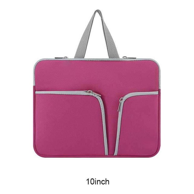 Laptop Sleeve Waterproof Computer Case Portable Bag Pocket Carrier Pouch Protector Reusable Compartments Business Storage Rose Red 10inch
