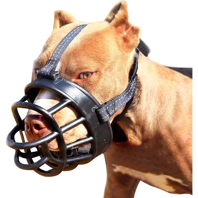 Jinsinto Safe Muzzle, Breathable, Dog Can Pant And Drink, Prevents Biting