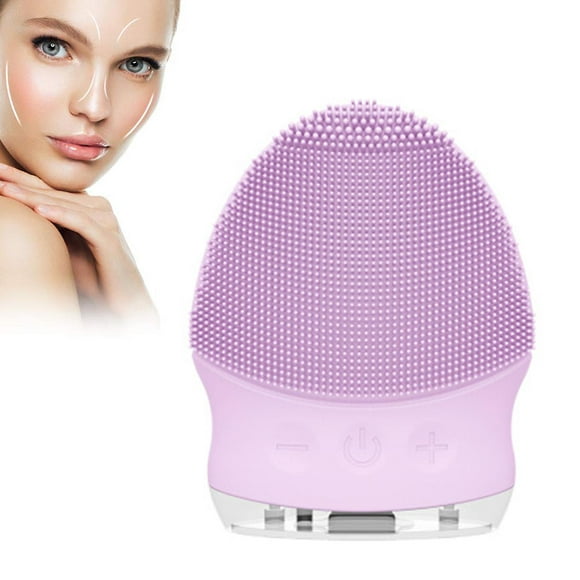 Silicone Facial Cleanser Electric Facial Cleanser Pore Cleaner Cleansing Brush Purple