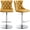 Yellow, variant on LiteHaven Swivel Counter Height Bar Stools Set of 2, Gold Kitchen Island Barstools, Velvet Adjustable Bar Height Stool Chairs, Tufted Back, Silver Chrome Metal Base,Yellow