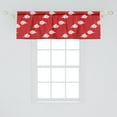 thumbnail image 2 of Ambesonne Japanese Window Valance, Clouds and Scale Pattern, 54" X 18", Vermilion White, 2 of 3