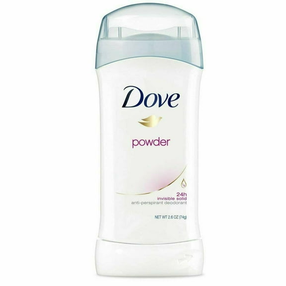 Dove Powder Invisible Solid Antiperspirant Deodorant 2.6 oz, Pack of 4