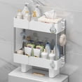 thumbnail image 1 of Feltree Over The Toilet Storage Rack with No Drill Installation, Raised Guardrails and Multi-Shelf Design for Bathroom Organization and Space Saving, 1 of 7