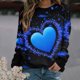 thumbnail image 2 of Camiseta con descuento de Honeeladyy Love Heart, jersey de talla grande para mujer, sudaderas de manga larga para el Día de San Valentín, 2 of 7